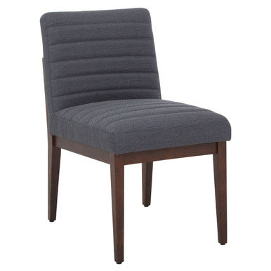 Orsina Brando Dining Chair | Charcoal Grey Fabric with Solid Oak Legs