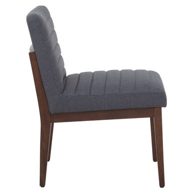 Orsina Brando Dining Chair | Charcoal Grey Fabric with Solid Oak Legs