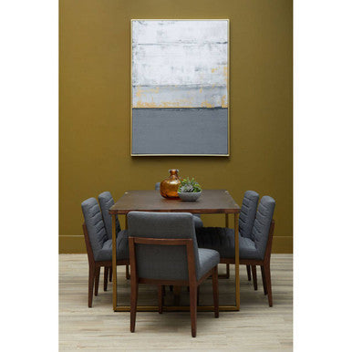Orsina Brando Dining Chair | Charcoal Grey Fabric with Solid Oak Legs