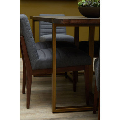 Orsina Brando Dining Chair | Charcoal Grey Fabric with Solid Oak Legs