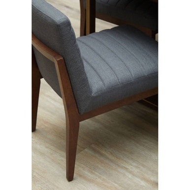 Orsina Brando Dining Chair | Charcoal Grey Fabric with Solid Oak Legs