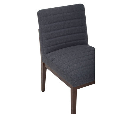 Orsina Brando Dining Chair | Charcoal Grey Fabric with Solid Oak Legs
