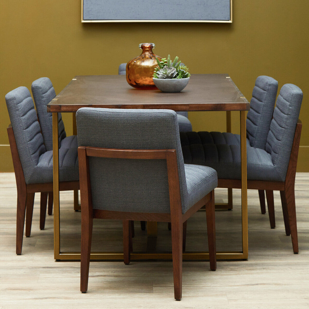 Orsina Brando Dining Chair | Charcoal Grey Fabric with Solid Oak Legs