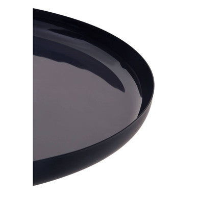 Orsina Amira Set of 3 Gold & Black Enamel Tray Tables | Iron Nesting