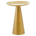 Orsina Pali Gold Round Side Table – Aluminium Pedestal Accent Table
