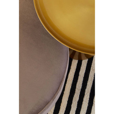 Orsina Pali Gold Round Side Table – Aluminium Pedestal Accent Table