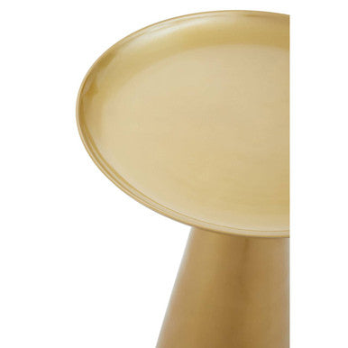 Orsina Pali Gold Round Side Table – Aluminium Pedestal Accent Table