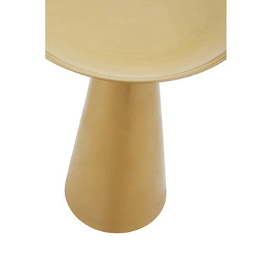 Orsina Pali Gold Round Side Table – Aluminium Pedestal Accent Table