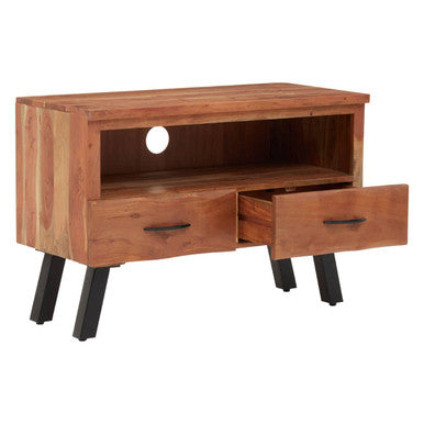 Orsina Nashik Acacia Media Unit – Two Drawer Modern TV Console