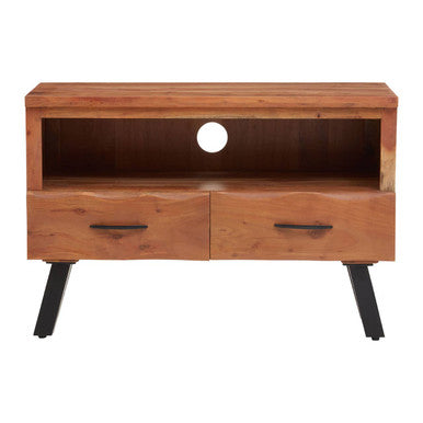 Orsina Nashik Acacia Media Unit – Two Drawer Modern TV Console