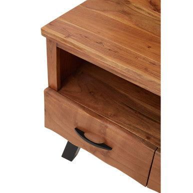 Orsina Nashik Acacia Media Unit – Two Drawer Modern TV Console