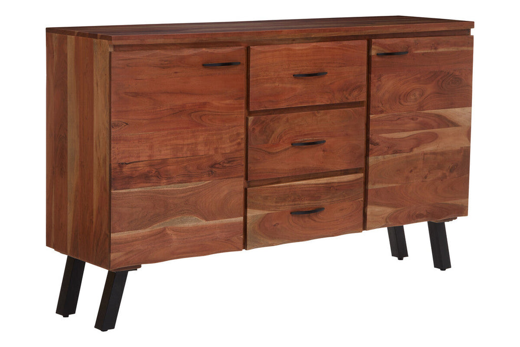 Orsina Nashik Large Acacia Sideboard – Industrial Wood Storage Cabinet