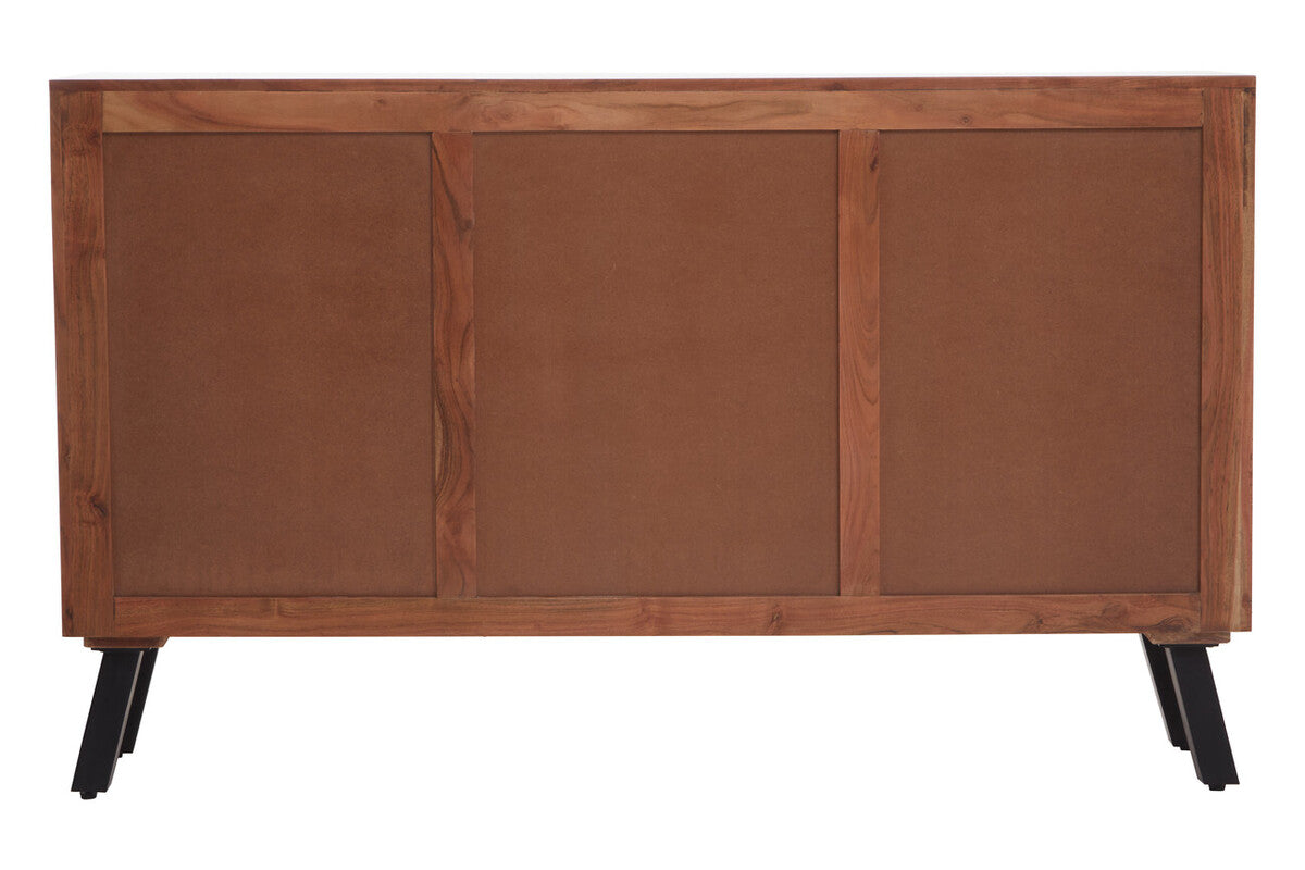 Orsina Nashik Large Acacia Sideboard – Industrial Wood Storage Cabinet