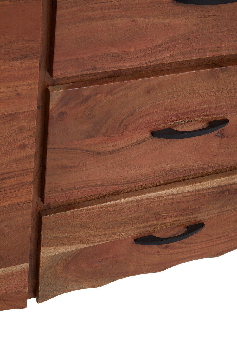 Orsina Nashik Large Acacia Sideboard – Industrial Wood Storage Cabinet