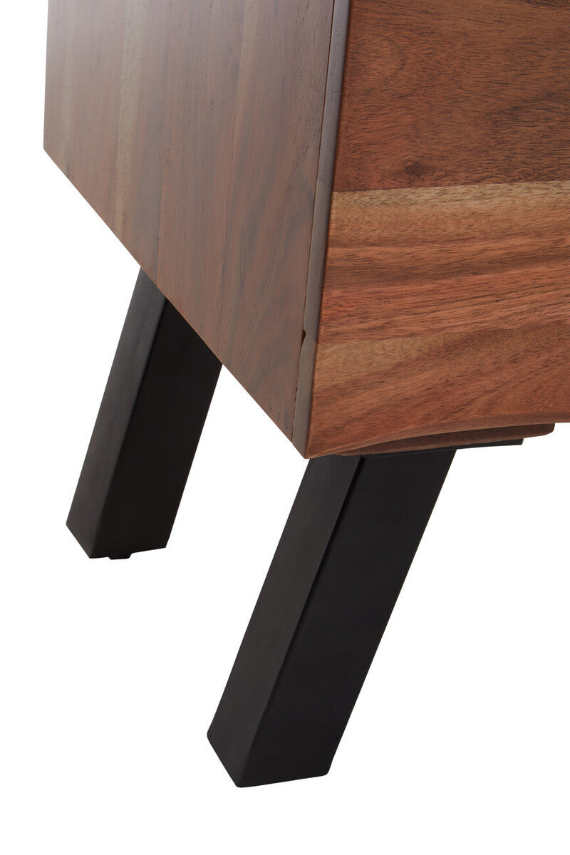 Orsina Nashik Large Acacia Sideboard – Industrial Wood Storage Cabinet
