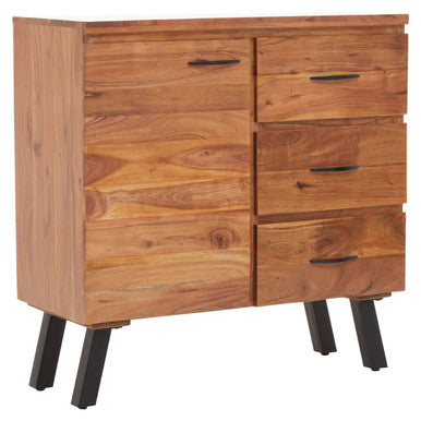 Orsina Nashik Small Acacia Sideboard – Industrial Wood Storage Cabinet