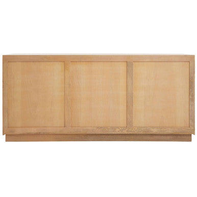 Orsina Salem 4-Door Mango Wood Sideboard – Geometric Buffet Cabinet