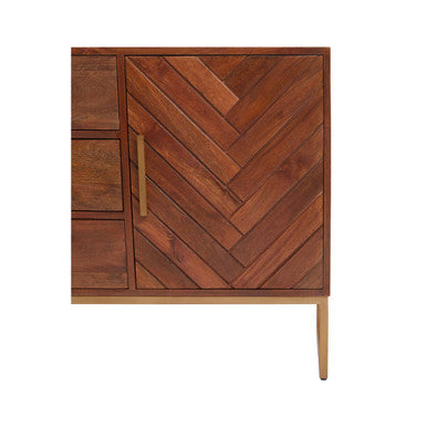 Orsina Gaya Mango Wood Small Sideboard – 3 Drawer Storage Cabinet