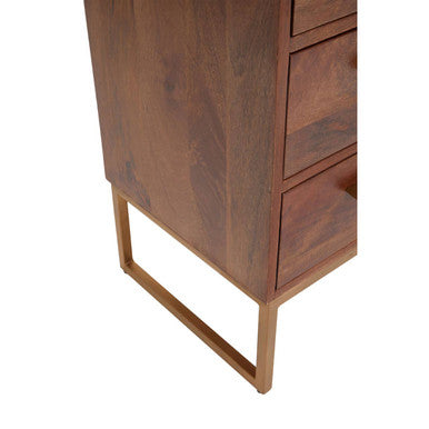 Orsina Gaya Mango Wood Small Sideboard – 3 Drawer Storage Cabinet
