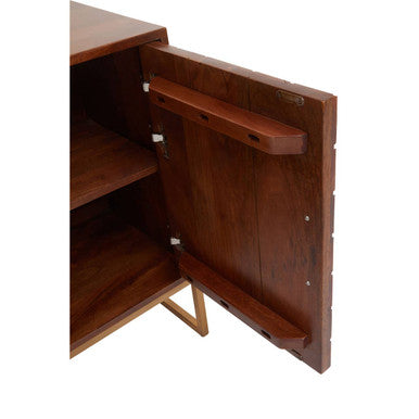 Orsina Gaya Mango Wood Small Sideboard – 3 Drawer Storage Cabinet
