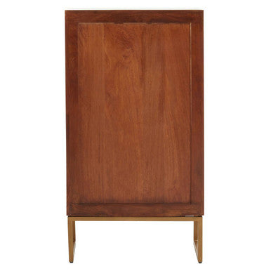 Orsina Gaya Mango Wood Chest of 5 Drawers – Boho Tallboy Dresser