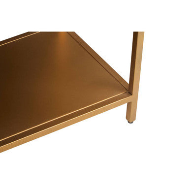 Orsina Patna Grey Mango Wood Console Table with Gold Iron Frame