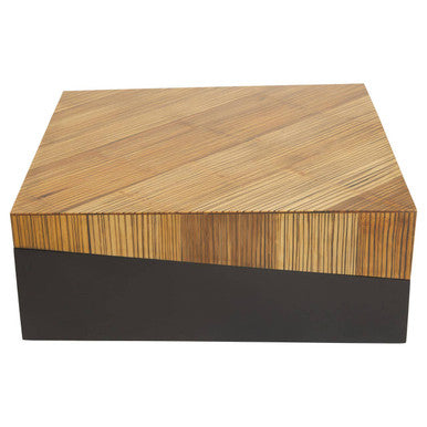 Orsina Gabor Large Square Bamboo Coffee Table – Natural & Ebony Finish