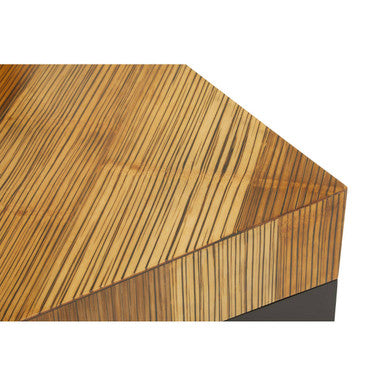 Orsina Gabor Large Square Bamboo Coffee Table – Natural & Ebony Finish