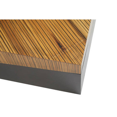 Orsina Gabor Large Square Bamboo Coffee Table – Natural & Ebony Finish