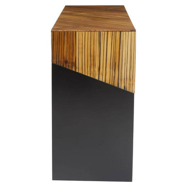 Orsina Gabor Bamboo Console Table – Two-Tone Natural & Ebony Finish