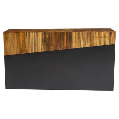 Orsina Gabor Bamboo Console Table – Two-Tone Natural & Ebony Finish