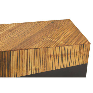Orsina Gabor Bamboo Console Table – Two-Tone Natural & Ebony Finish