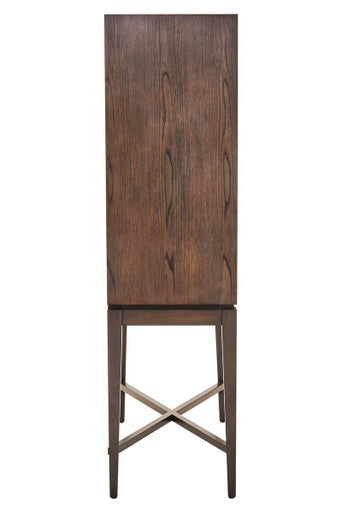 Orsina Dimaro Antique Grey Cabinet – Elm Wood 2-Door Storage Sideboard