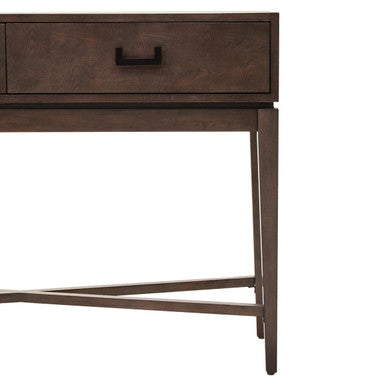 Orsina Dimaro Antique Grey 2-Drawer Console Table | Slim Hallway Desk