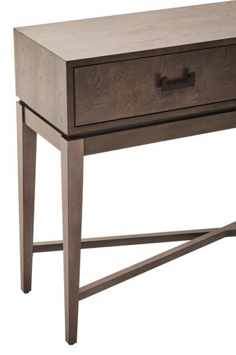 Orsina Dimaro Antique Grey 2-Drawer Console Table | Slim Hallway Desk