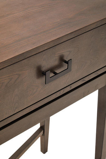 Orsina Dimaro Antique Grey 2-Drawer Console Table | Slim Hallway Desk