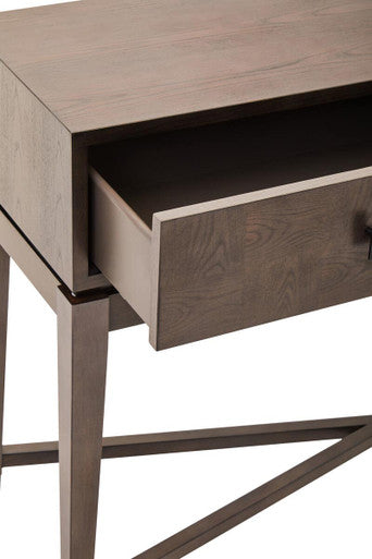 Orsina Dimaro Antique Grey 2-Drawer Console Table | Slim Hallway Desk