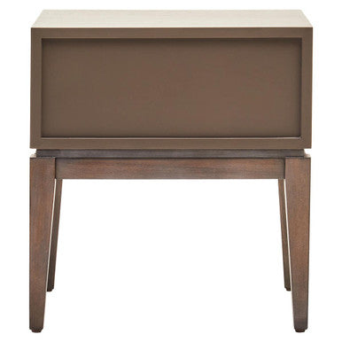 Orsina Dimaro Antique Grey 1-Drawer Side Table with Wooden Legs