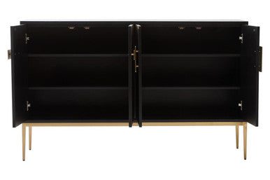 Orsina Davoli Black and Grey Sideboard – Modern Oak Veneer Buffet