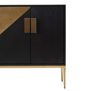 Orsina Davoli Black and Grey Sideboard – Modern Oak Veneer Buffet