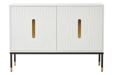 Orsina Danta Off White 2 Door Sideboard – Modern Storage Buffet Cabinet