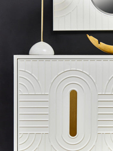 Orsina Danta Off White 2 Door Sideboard – Modern Storage Buffet Cabinet