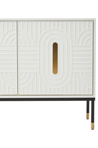 Orsina Danta Off White 2 Door Sideboard – Modern Storage Buffet Cabinet