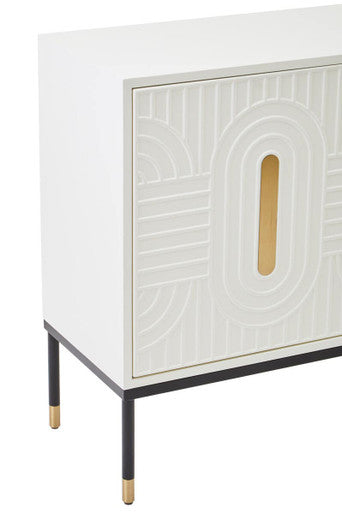 Orsina Danta Off White 2 Door Sideboard – Modern Storage Buffet Cabinet