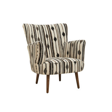 Orsina Cefena Accent Chair – Black and White Patterned Armchair