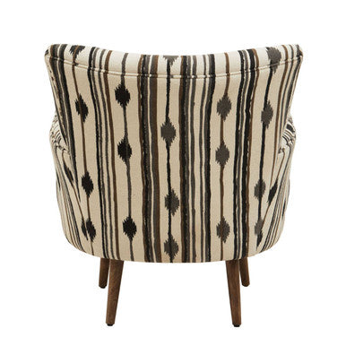 Orsina Cefena Accent Chair – Black and White Patterned Armchair