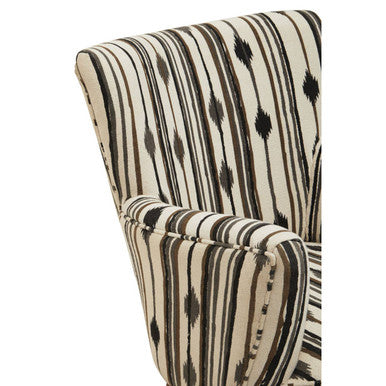 Orsina Cefena Accent Chair – Black and White Patterned Armchair