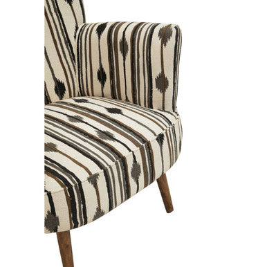 Orsina Cefena Accent Chair – Black and White Patterned Armchair