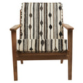 Orsina Cefena Armchair – Modern Angular Accent Chair in Black & White