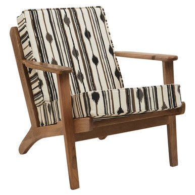 Orsina Cefena Armchair – Modern Angular Accent Chair in Black & White